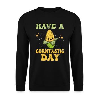 Passez une journée cornastique - Sweat-shirt Unisexe - noir - Devant - Alina (178cm) & Michal (187cm)