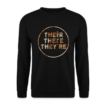 Leur là Ils sont professeur d’anglais Grammaire - Sweat-shirt Unisexe - noir - Devant - Alina (178cm) & Michal (187cm)
