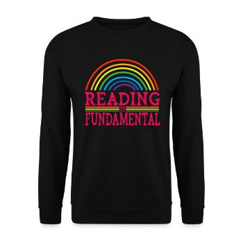 Reading Is Fundamental - Unisex Sweatshirt - black - Front - Alina (178cm) & Michal (187cm)