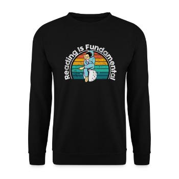 Reading Is Fundamental - Unisex Sweatshirt - black - Front - Alina (178cm) & Michal (187cm)