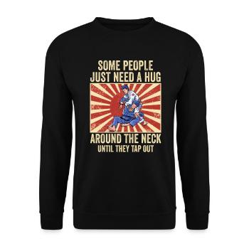Certaines personnes ont juste besoin d’un combattant en cage câlin - Sweat-shirt Unisexe - noir - Devant - Alina (178cm) & Michal (187cm)