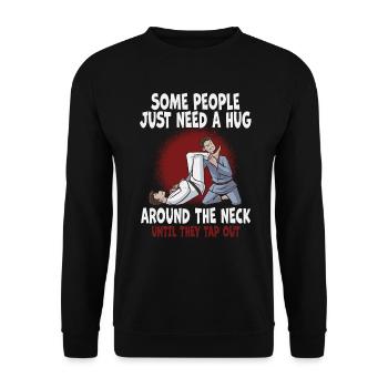 Certaines personnes ont juste besoin d’un combattant en cage câlin - Sweat-shirt Unisexe - noir - Devant - Alina (178cm) & Michal (187cm)