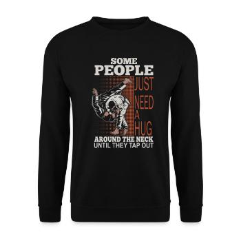 Certaines personnes ont juste besoin d’un combattant en cage câlin - Sweat-shirt Unisexe - noir - Devant - Alina (178cm) & Michal (187cm)