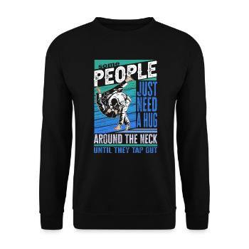Certaines personnes ont juste besoin d’un combattant en cage câlin - Sweat-shirt Unisexe - noir - Devant - Alina (178cm) & Michal (187cm)