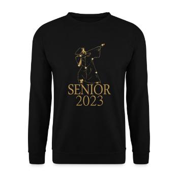Senior 2023 Dabbing Dab of 2023 Seniors Graduation - Unisex Sweatshirt - black - Front - Alina (178cm) & Michal (187cm)