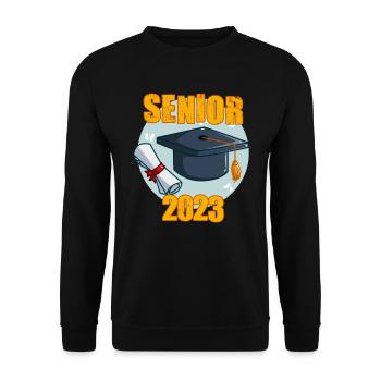 Senior 2023 Dabbing Dab of 2023 Seniors Graduation - Unisex Sweatshirt - black - Front - Alina (178cm) & Michal (187cm)