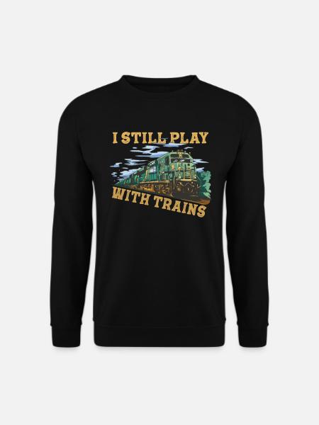 Jeg leger stadig med toglokomotivførere - Unisex sweater - sort