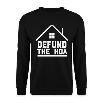 Defund The HOA - Sweat-shirt Unisexe - noir - Devant - Alina (178cm) & Michal (187cm)