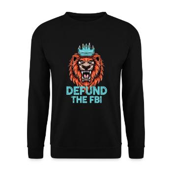 Defund the FBI Anti-Government Political American - Unisex Sweatshirt - black - Front - Alina (178cm) & Michal (187cm)