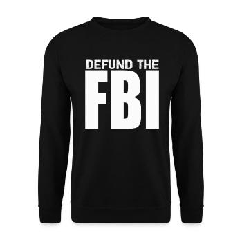 Defund the FBI Anti-Government Political American - Unisex Sweatshirt - black - Front - Alina (178cm) & Michal (187cm)