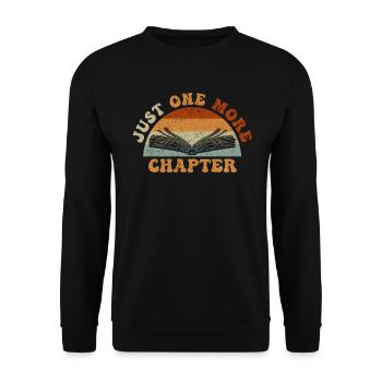 Just One More Chapter I Promise Reading - Unisex Pullover - Schwarz - Vorne - Alina (178cm) & Michal (187cm)