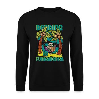 Reading Is Fundamental - Unisex Sweatshirt - black - Front - Alina (178cm) & Michal (187cm)
