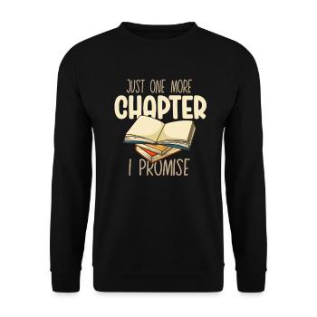 Just One More Chapter I Promise Reading - Unisex Pullover - Schwarz - Vorne - Alina (178cm) & Michal (187cm)