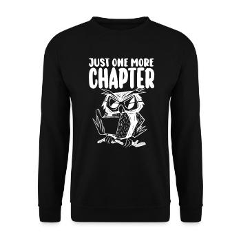 Just One More Chapter I Promise Reading - Unisex Pullover - Schwarz - Vorne - Alina (178cm) & Michal (187cm)