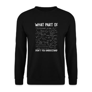 Welchen Teil von verstehst du nicht? - Unisex Pullover - Schwarz - Vorne - Alina (178cm) & Michal (187cm)