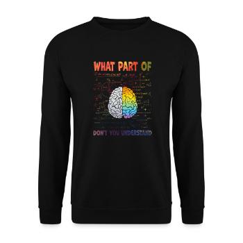 Welchen Teil von verstehst du nicht? - Unisex Pullover - Schwarz - Vorne - Alina (178cm) & Michal (187cm)