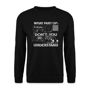Welchen Teil von verstehst du nicht? - Unisex Pullover - Schwarz - Vorne - Alina (178cm) & Michal (187cm)