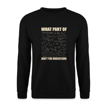 Welchen Teil von verstehst du nicht? - Unisex Pullover - Schwarz - Vorne - Alina (178cm) & Michal (187cm)