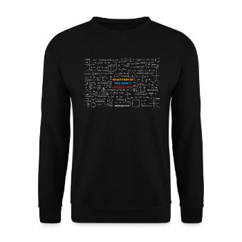 Welchen Teil von verstehst du nicht? - Unisex Pullover - Schwarz - Vorne - Alina (178cm) & Michal (187cm)