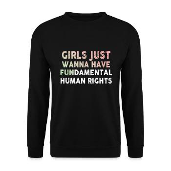 Les filles veulent simplement avoir des droits humains fondamentaux - Sweat-shirt Unisexe - noir - Devant - Alina (178cm) & Michal (187cm)