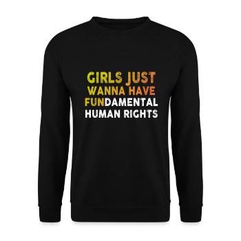Les filles veulent simplement avoir des droits humains fondamentaux - Sweat-shirt Unisexe - noir - Devant - Alina (178cm) & Michal (187cm)