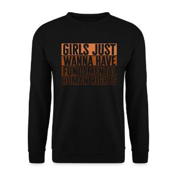 Les filles veulent simplement avoir des droits humains fondamentaux - Sweat-shirt Unisexe - noir - Devant - Alina (178cm) & Michal (187cm)