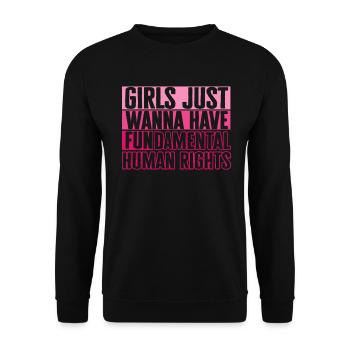 Les filles veulent juste avoir des droits humains fondamentaux - Sweat-shirt Unisexe - noir - Devant - Alina (178cm) & Michal (187cm)