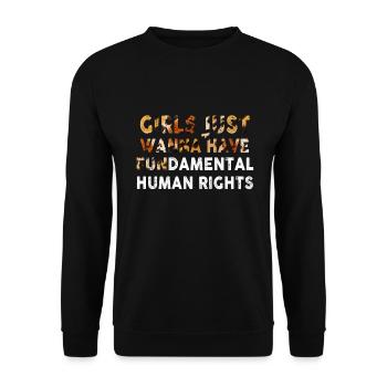 Girls Just Wanna Have Fundamental Human Rights - Unisex Sweatshirt - black - Front - Alina (178cm) & Michal (187cm)