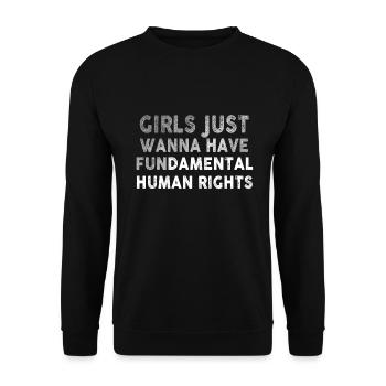 Les filles veulent juste avoir des droits humains fondamentaux - Sweat-shirt Unisexe - noir - Devant - Alina (178cm) & Michal (187cm)