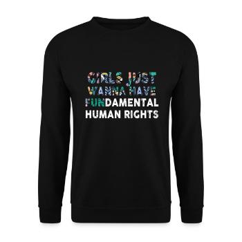 Les filles veulent juste avoir des droits humains fondamentaux - Sweat-shirt Unisexe - noir - Devant - Alina (178cm) & Michal (187cm)