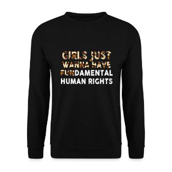 Girls Just Wanna Have Fundamental Human Rights - Unisex Sweatshirt - black - Front - Alina (178cm) & Michal (187cm)