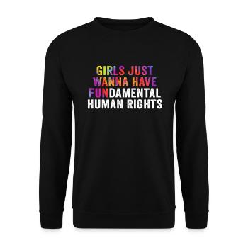 Les filles veulent juste avoir des droits humains fondamentaux - Sweat-shirt Unisexe - noir - Devant - Alina (178cm) & Michal (187cm)