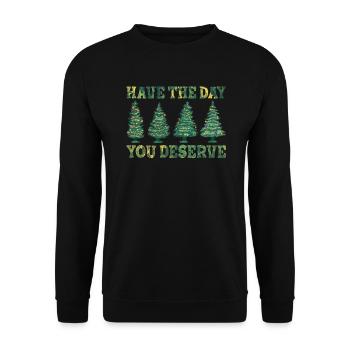 Avoir le Noël que vous méritez Noël vintage - Sweat-shirt Unisexe - noir - Devant - Alina (178cm) & Michal (187cm)