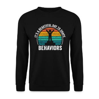 Beautiful Day Behavioral Shape Behaviors - Unisex Sweatshirt - black - Front - Alina (178cm) & Michal (187cm)