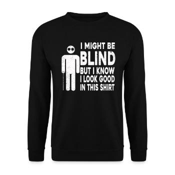 Bewusstsein für blinde Blindheit Blinde Menschen visuell - Unisex Pullover - Schwarz - Vorne - Alina (178cm) & Michal (187cm)