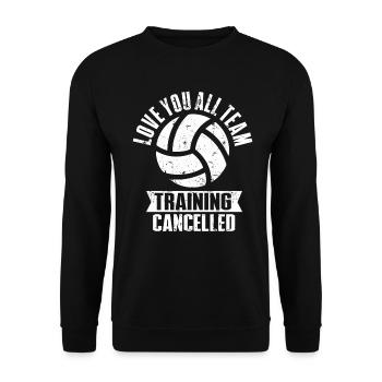 Love You Teamtraining abgebrochen Volleyball - Unisex Pullover - Schwarz - Vorne - Alina (178cm) & Michal (187cm)