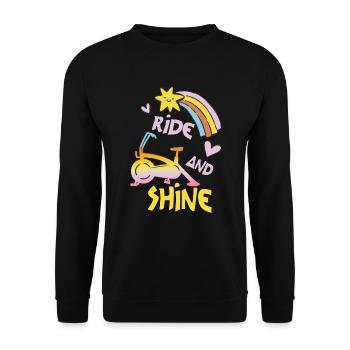 Ride And Shine - Unisex Sweatshirt - black - Front - Alina (178cm) & Michal (187cm)