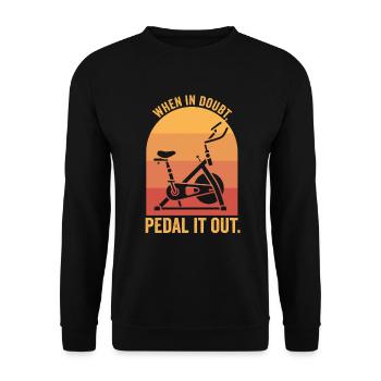 Quand il doute pédalez-le - Sweat-shirt Unisexe - noir - Devant - Alina (178cm) & Michal (187cm)