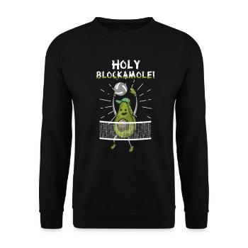 Holy Blockamole Volleyball Avocado - Unisex Pullover - Schwarz - Vorne - Alina (178cm) & Michal (187cm)