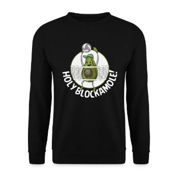 Holy Blockamole Volleyball Avocado - Unisex Pullover - Schwarz - Vorne - Alina (178cm) & Michal (187cm)