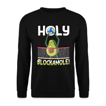 Holy Blockamole Volleyball Avocado - Unisex Pullover - Schwarz - Vorne - Alina (178cm) & Michal (187cm)
