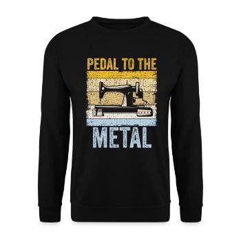 Pedal Zur Metallnähmaschine Quilten Frauen - Unisex Pullover - Schwarz - Vorne - Alina (178cm) & Michal (187cm)