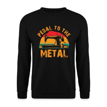 Pedal Zur Metallnähmaschine Quilten Frauen - Unisex Pullover - Schwarz - Vorne - Alina (178cm) & Michal (187cm)