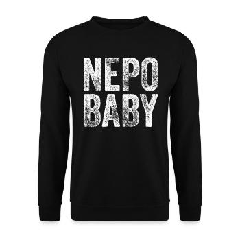 Vetternwirtschaft Nepo Baby - Unisex Pullover - Schwarz - Vorne - Alina (178cm) & Michal (187cm)