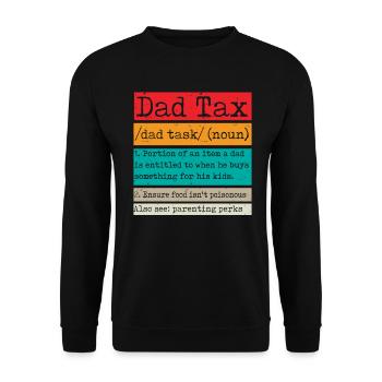 Vintage Dad Steuerdefinition Männer Lustiger Vatertag - Unisex Pullover - Schwarz - Vorne - Alina (178cm) & Michal (187cm)