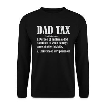 Vintage Dad Steuerdefinition Männer Lustiger Vatertag - Unisex Pullover - Schwarz - Vorne - Alina (178cm) & Michal (187cm)