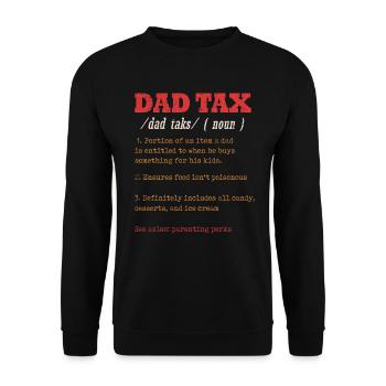 Vintage Dad Steuerdefinition Männer Lustiger Vatertag - Unisex Pullover - Schwarz - Vorne - Alina (178cm) & Michal (187cm)