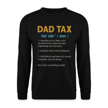 Vintage Dad Steuerdefinition Männer Lustiger Vatertag - Unisex Pullover - Schwarz - Vorne - Alina (178cm) & Michal (187cm)