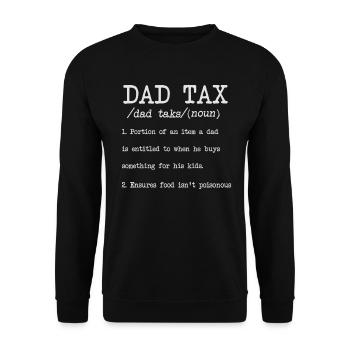 Vintage Dad Steuerdefinition Männer Lustiger Vatertag - Unisex Pullover - Schwarz - Vorne - Alina (178cm) & Michal (187cm)