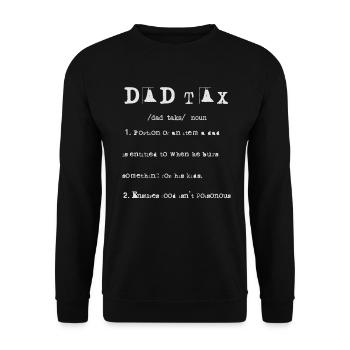 Vintage Dad Steuerdefinition Männer Lustiger Vatertag - Unisex Pullover - Schwarz - Vorne - Alina (178cm) & Michal (187cm)